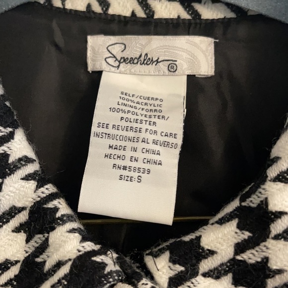 Speechless Houndstooth cardigan/vest, worn once - Picture 2 of 3